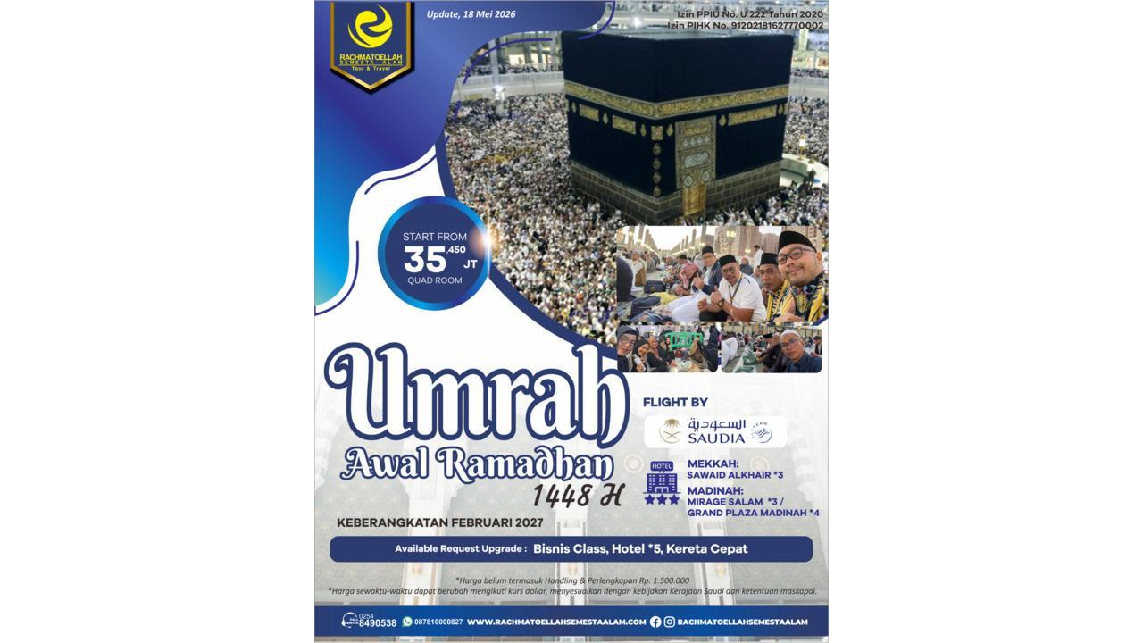 Umrah Awal Ramadhan 2027